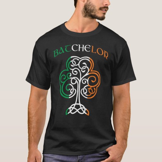 BATCHELOR Irish Name Kleeblatt Ireland Flaggenfami T-Shirt (Vorderseite)