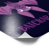 Batcrap Crazy Wacky Cartoon Bat Fotodruck (Ecke)