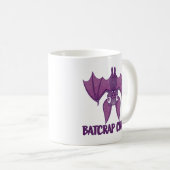Batcrap Crazy Wacky Cartoon Bat Kaffeetasse (VorderseiteRechts)