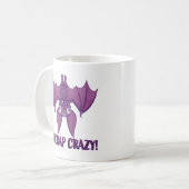 Batcrap Crazy Wacky Cartoon Bat Kaffeetasse (Vorderseite Links)