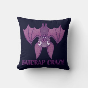 Batcrap Crazy Wacky Cartoon Bat Kissen