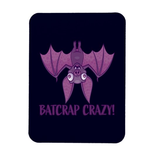 Batcrap Crazy Wacky Cartoon Bat Magnet (Vertikal)