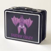 Batcrap Crazy Wacky Cartoon Bat Metall Brotdose (Rückseite)