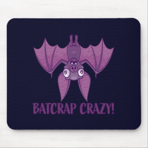 Batcrap Crazy Wacky Cartoon Bat Mousepad