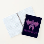 Batcrap Crazy Wacky Cartoon Bat Notizblock (Innenseite)
