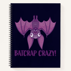 Batcrap Crazy Wacky Cartoon Bat Notizblock