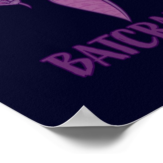 Batcrap Crazy Wacky Cartoon Bat Poster (Ecke)