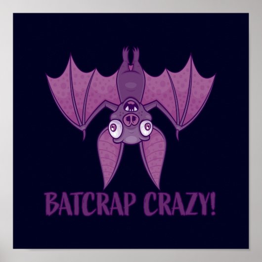 Batcrap Crazy Wacky Cartoon Bat Poster (Vorne)