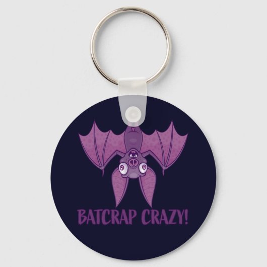 Batcrap Crazy Wacky Cartoon Bat Schlüsselanhänger (Vorderseite)