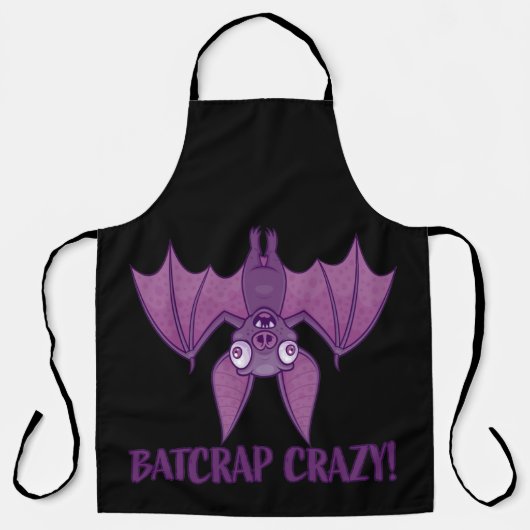 Batcrap Crazy Wacky Cartoon Bat Schürze (Vorderseite)