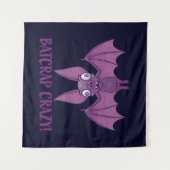 Batcrap Crazy Wacky Cartoon Bat Wandteppich (Vorderseite (Horizontal))