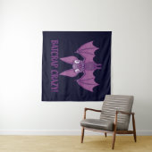 Batcrap Crazy Wacky Cartoon Bat Wandteppich (Beispiel (Horizontal))