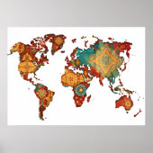 Bateek Wall Art World Map Poster (Vorne)