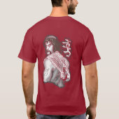 "BATEL ABU-ANTAR" doppelseitiges Kastanienbraun T-Shirt (Rückseite)