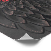 Bateleur Eagle African Bird Portrait Paper Collage Poster (Ecke)