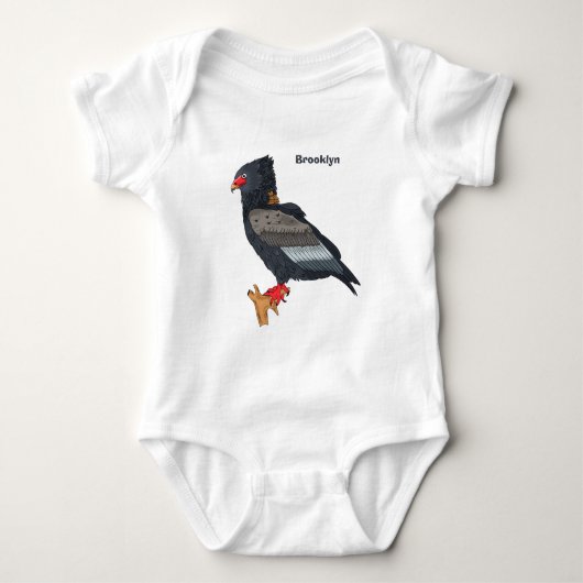 Bateleur Eagle Illustration Baby Strampler (Vorderseite)
