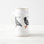 Bateleur Eagle illustration Bierglas (Vorderseite Links)