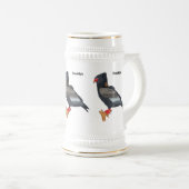 Bateleur Eagle illustration Bierglas (VorderseiteRechts)