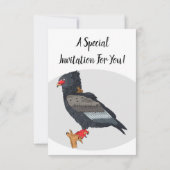 Bateleur Eagle Illustration Einladung (Rückseite)