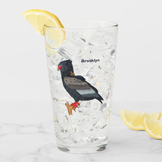 Bateleur Eagle Illustration Glas (Vorderseite Ice)