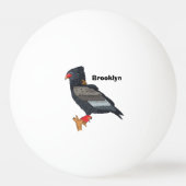 Bateleur Eagle Illustration Tischtennisball (Rückseite)