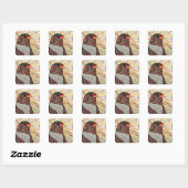 Bateleur Eagle Quadratischer Aufkleber (Blatt)
