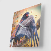 Bateleur Eagle "SUN DANCER" Quadratische Wanduhr (Winkel)