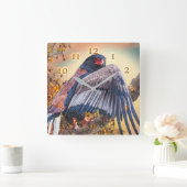 Bateleur Eagle "SUN DANCER" Quadratische Wanduhr (Zuhause)