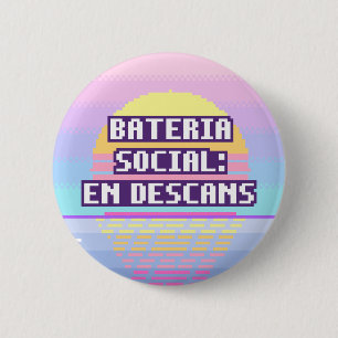Bateria Social: En Descans Pixel Button