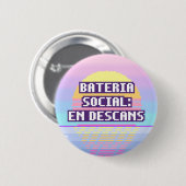 Bateria Social: En Descans Pixel Button (Vorne & Hinten)