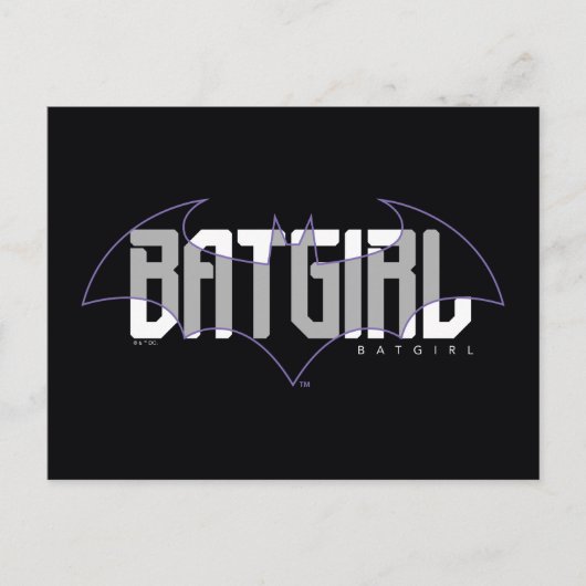 Batgirl Hi-Tech Name Graphic Postkarte (Vorderseite)