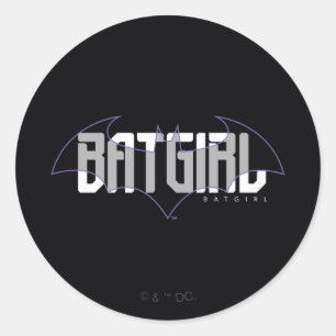 Batgirl Hi-Tech Name Graphic Runder Aufkleber