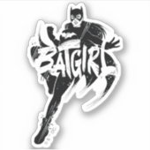 Batgirl Ink Brush Name Aufkleber (Vorderseite)