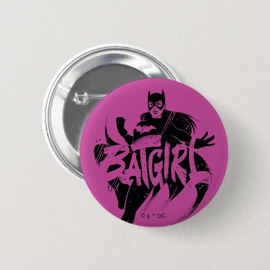 Batgirl Ink Brush Name Button (Vorne & Hinten)