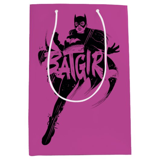 Batgirl Ink Brush Name Mittlere Geschenktüte (Vorderseite)