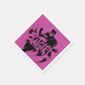 Batgirl Ink Brush Name Serviette (Ecke)