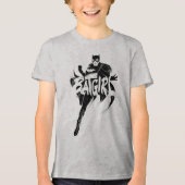 Batgirl Ink Brush Name Tri-Blend Shirt (Vorderseite)