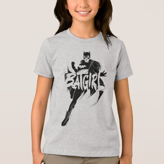 Batgirl Ink Brush Name Tri-Blend Shirt (Vorderseite)