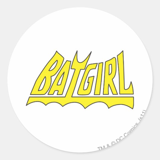 Batgirl-Logo Runder Aufkleber (Vorderseite)