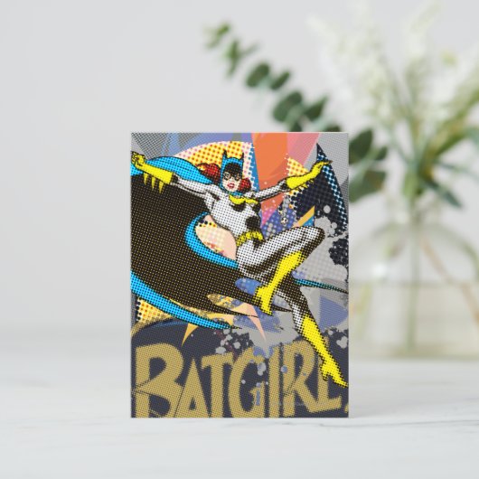 Batgirl Mid-Air Postkarte (Stehend Vorderseite)