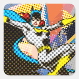 Batgirl Mid-Air Quadratischer Aufkleber