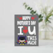 Batgirl Mother's Day | I Liebe U Diese große Postk Einladungspostkarte (Stehend Vorderseite)