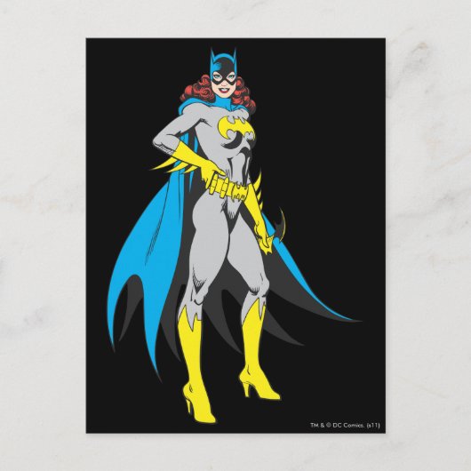Batgirl-Posen Postkarte (Vorderseite)