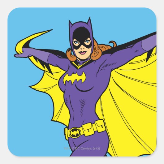 Batgirl Quadratischer Aufkleber (Vorderseite)