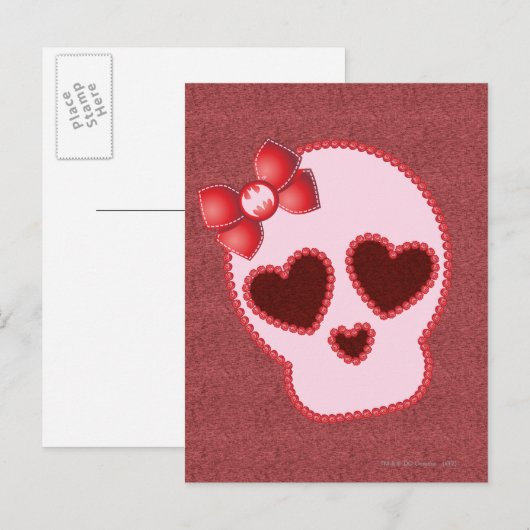 Batgirl Skull mit Bow Postkarte (Vorne/Hinten)