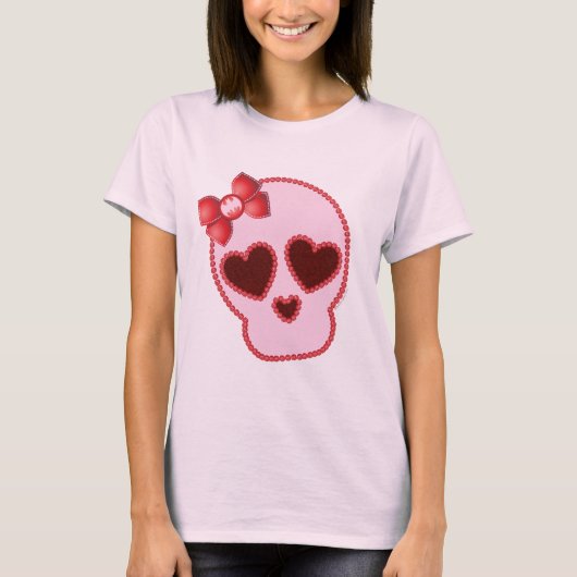 Batgirl Skull mit Bow T-Shirt (Vorderseite)