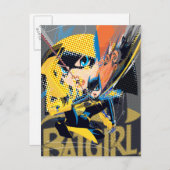 Batgirl Swinging Kick Postkarte (Vorne/Hinten)