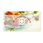 Bath & Body Product Label - Blume mit Honigbienen (Vorne)