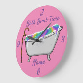 Bath Bomb Babe Thunder_Cove Große Wanduhr (Winkel)