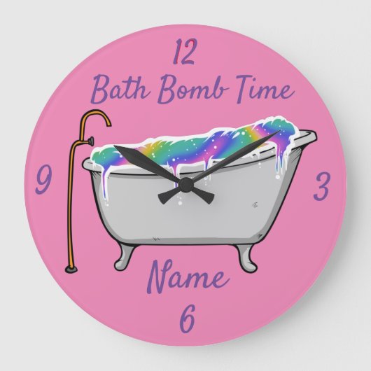 Bath Bomb Babe Thunder_Cove Große Wanduhr (Vorderseite)